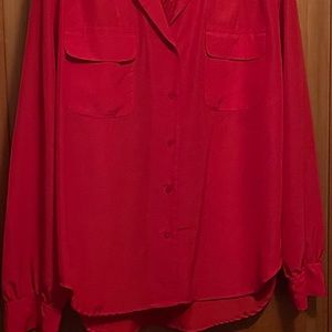 “Like silk” professional button down blouse.